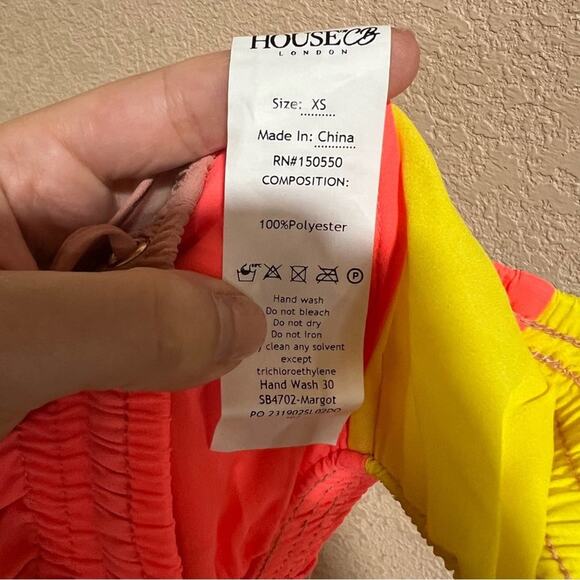 NWT HOUSE of CB Margot Sheer Striped Multicolor
Vibrant Pants extra small - Picture 6 of 7